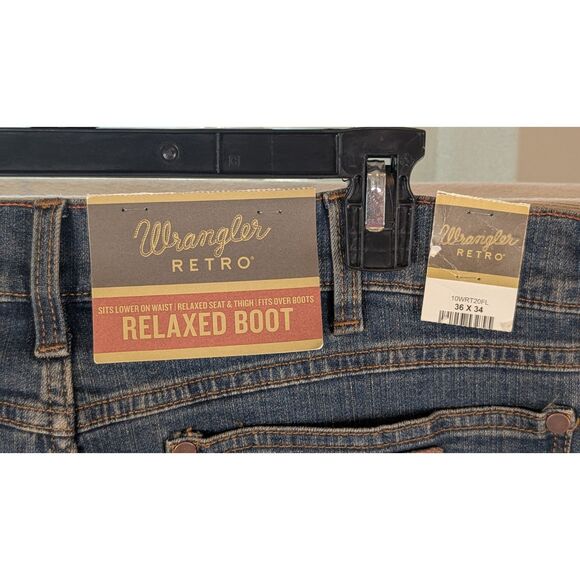 Wrangler Retro Relaxed Boot Jeans Men's Size 36x34 NWT - Picture 12 of 14